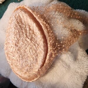 Vintage 1950s Pillbox Hat light pink